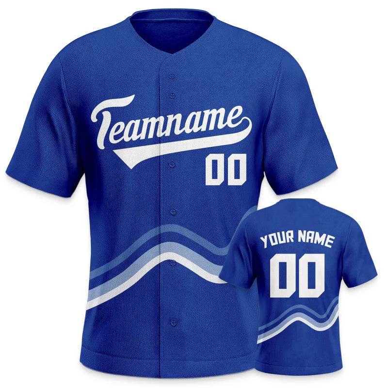 Custom Royal White Creative  Cool Concept Authentic Baseball Jersey