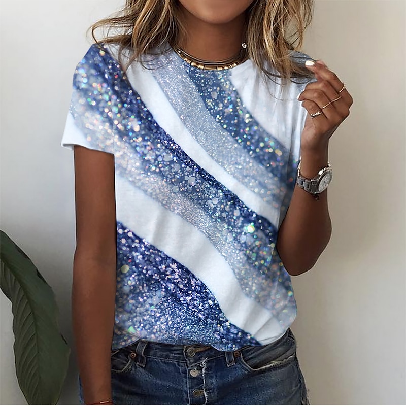 Basic Print Short Sleeve Tee