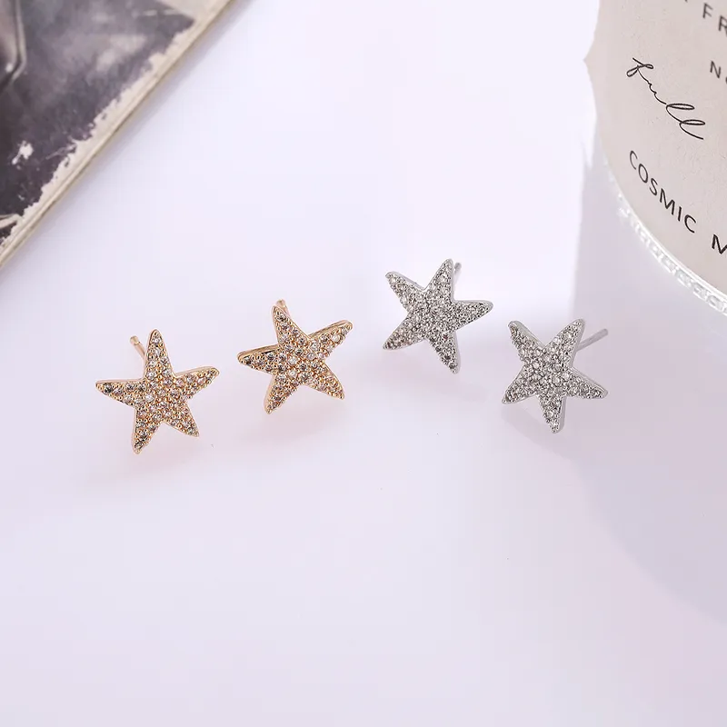 Star Zircon Ear Studs