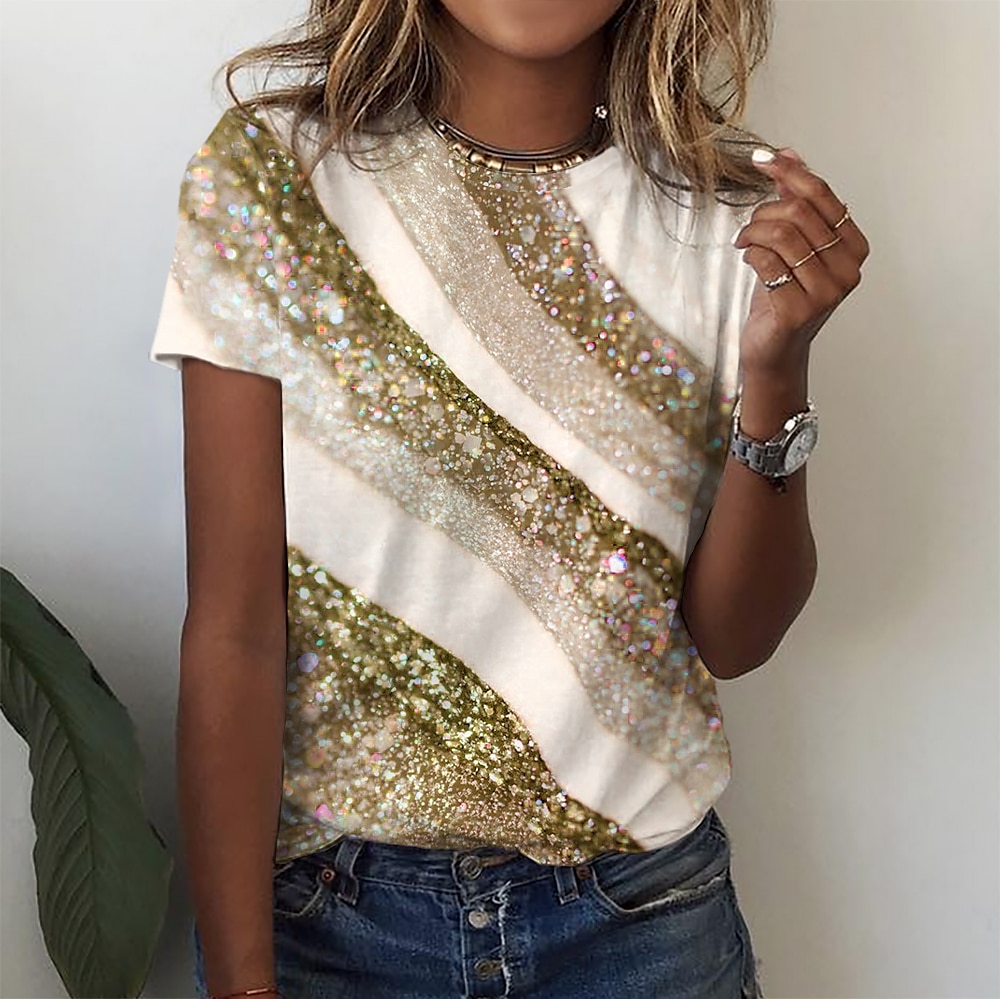 Basic Print Short Sleeve Tee